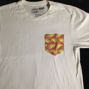 Vans White T-Shirt w/ Taco Pocket